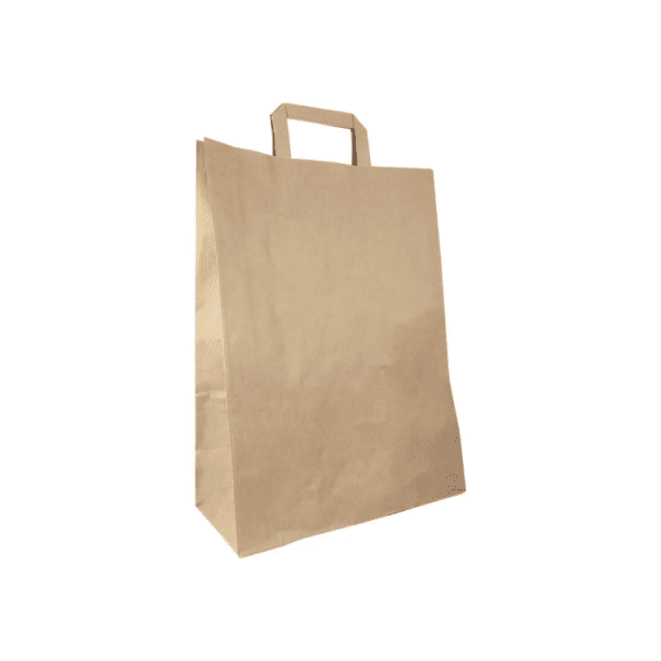 Brown paper bag with inside handle