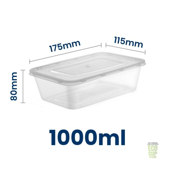 Clear Rectangular Microwavable Container