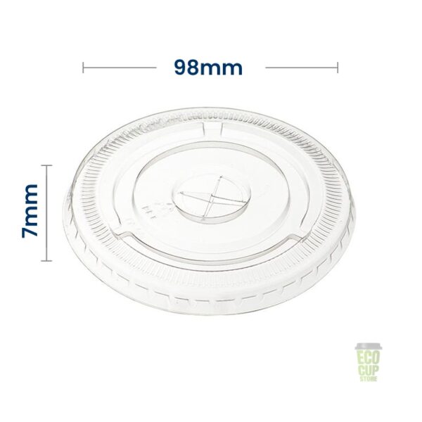 20-24oz Flat PET Lid with Straw Slot - Image 2