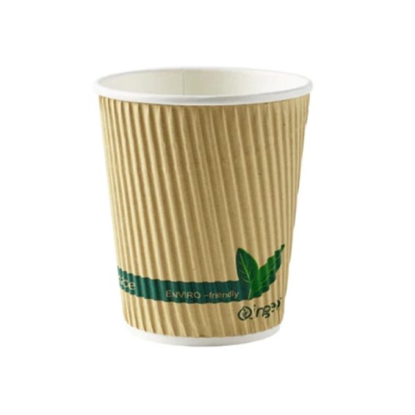 Compostable Kraft Ripple Wrap Cup