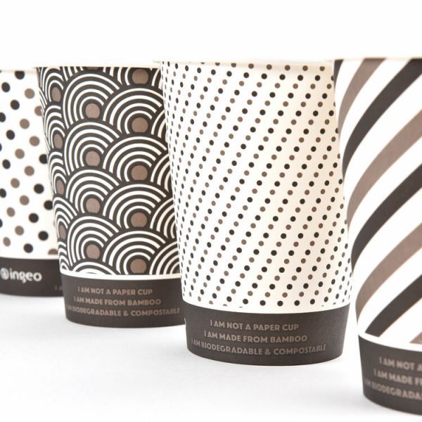 Mixed Design Compostable Bamboo Cup