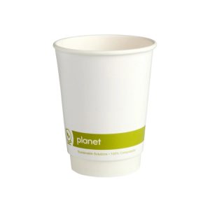 Double Wall Planet PLA White Paper Cup