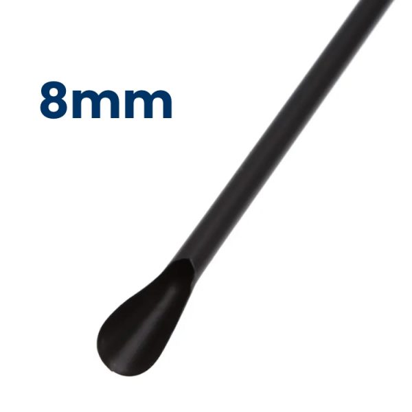 Displast Compostable Black PLA Spoon Straws