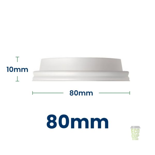 White Polystyrene Plastic Sup Thru Lid