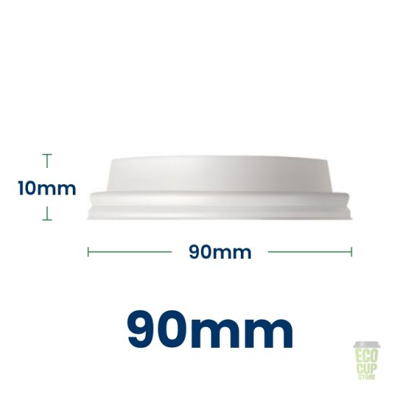 White Polystyrene Plastic Sup Thru Lid