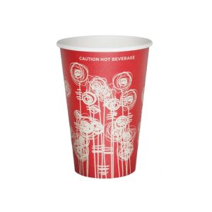 Red Swirl Paper Cup