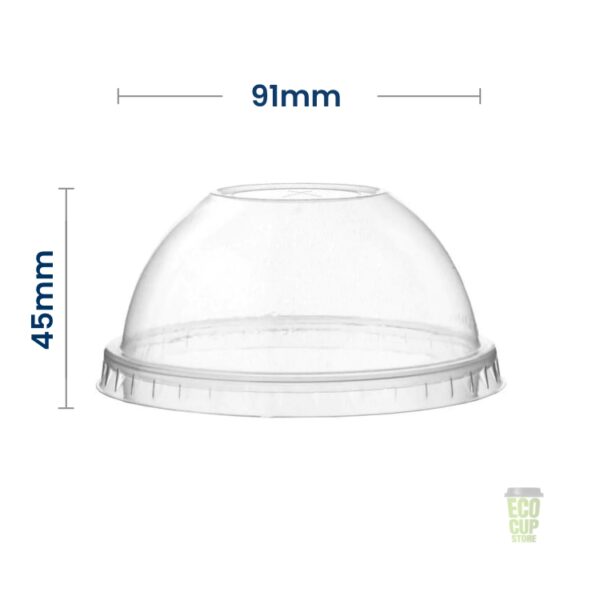 12-16oz Dome PET Lid with Straw Hole - Image 3