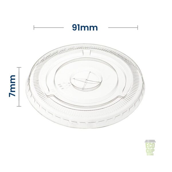 12-16oz Flat PET Lid with Straw Slot - Image 2