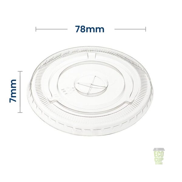 8-10oz Flat PET Lids with Straw Slot - Image 2