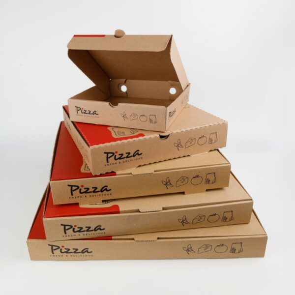 Pizza Box Printed Kraft - Image 2