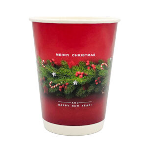 Red Xmas Wreath Cup