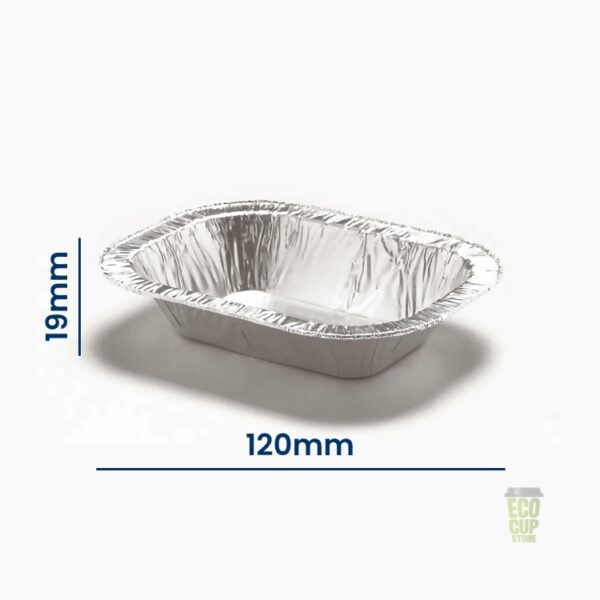 700 OPL Oval Meat Wrinklewall Foil Container - Image 2